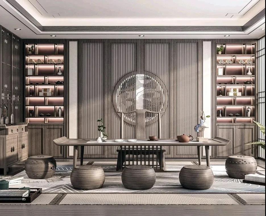 新中式茶室，古朴与禅意俱在！
