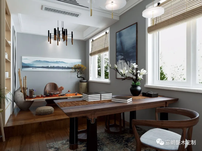 茶室+书房，这才是东方设计中的绝佳组合方式！